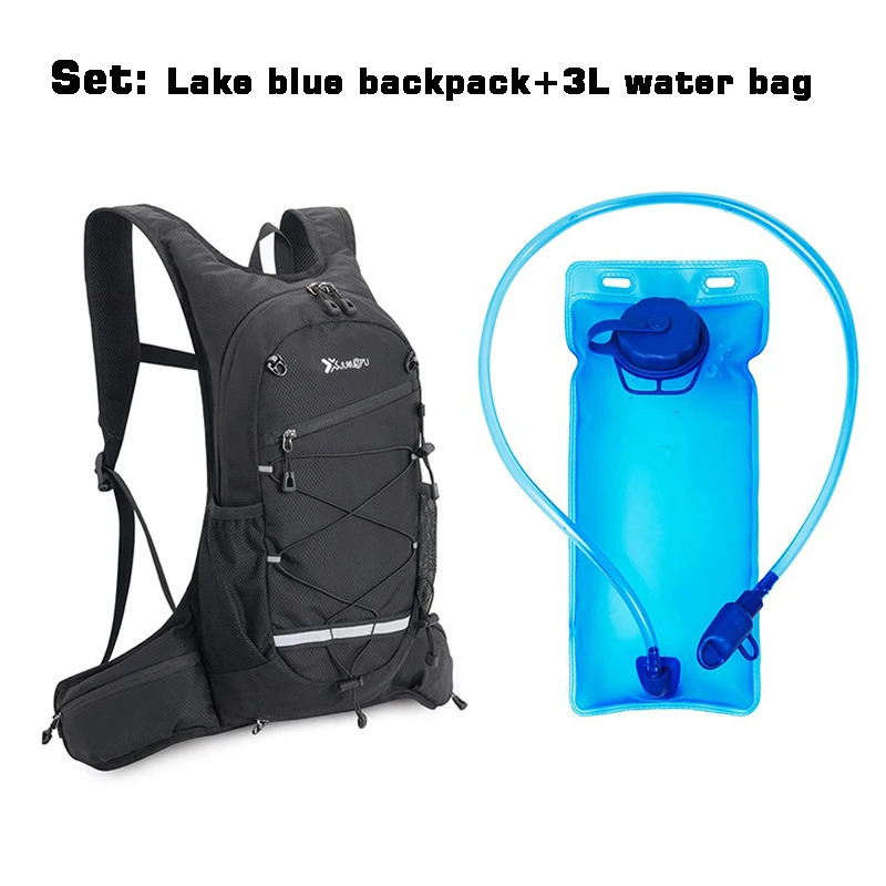 Outdoor Sports Water Bag Set 3 Liters Inner Bladder Water Bag Rucksack Waterbag Knapsack Backpack with Suction Nozzle Water Pipe