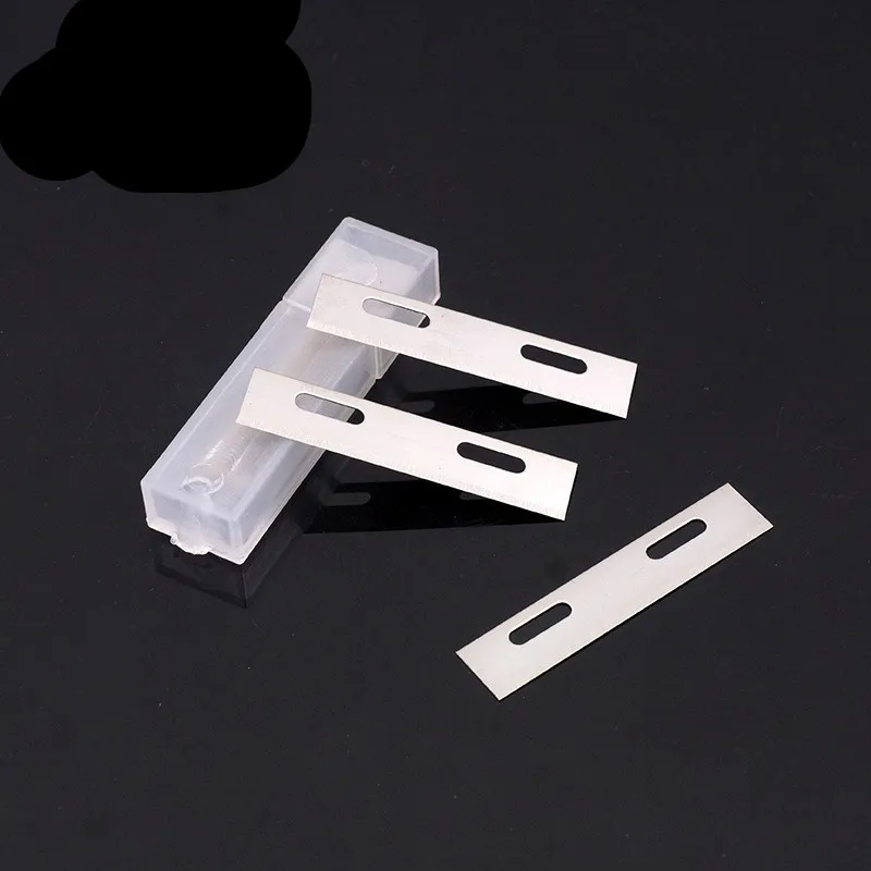 3/10Pcs Stainless Steel Replacement Blades For DIY Leather Craft Skiver Safety Strander Lace Maker Tool