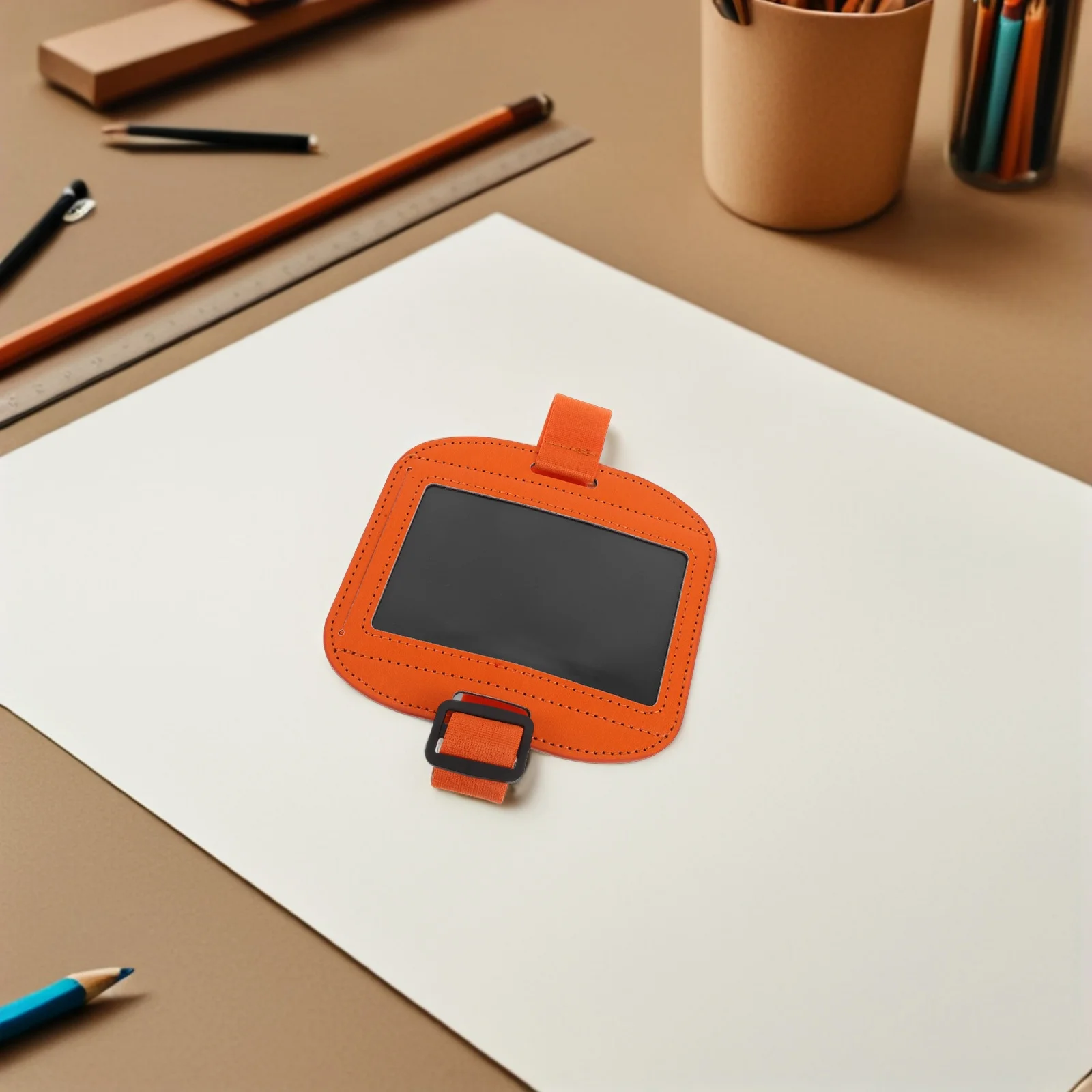 حامل شارة الذراع مقاوم للماء قابل للتعديل شارة مرنة للممرضات وعمال الأمن مكتب التزلج شارة بلاستيكية أفقية