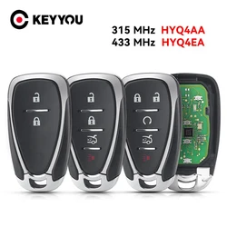 KEYYOU For Chevrolet Camaro Equinox Cruze Malibu Spark 433MHz/315MHZ ID46 Keyless go 2/3/4/5 Buttons Remote Car Key