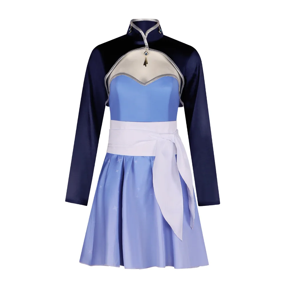 Anime Ice and Snow Romance Princess RWBY Cosplay Costume Disguise Suits Woman Halloween Cosplay Weiss Schnee Dress Clothing