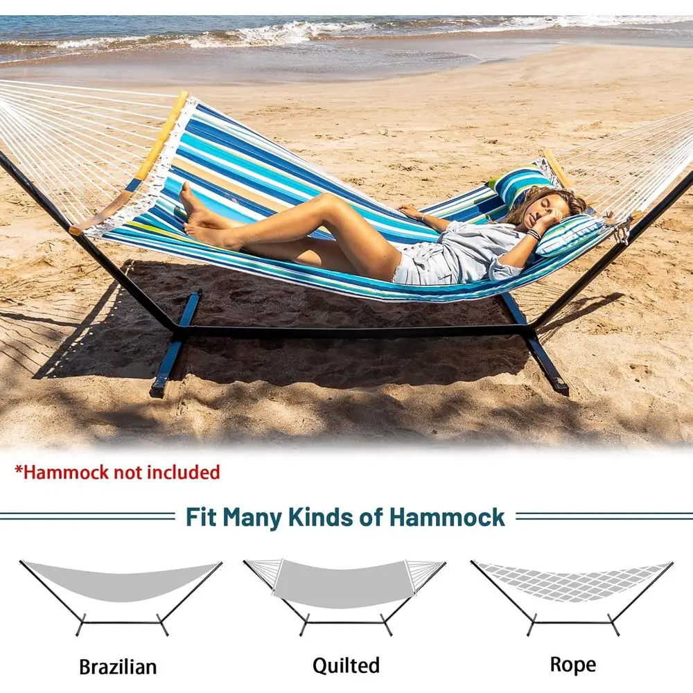 12 T Hammock Stand Only, 450 lbs acity Heavy Duty Steel Hammock Stand, Portable Carrying Bag, 2 Person, Rust-Resistant inish, Pe