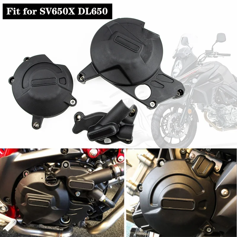 

For Suzuki 2015 - 2021 SV650 SV650X DL650 V-STROM 650 DL 650 Motorcycles Engine Cover Protector Case Slider Crash Protection