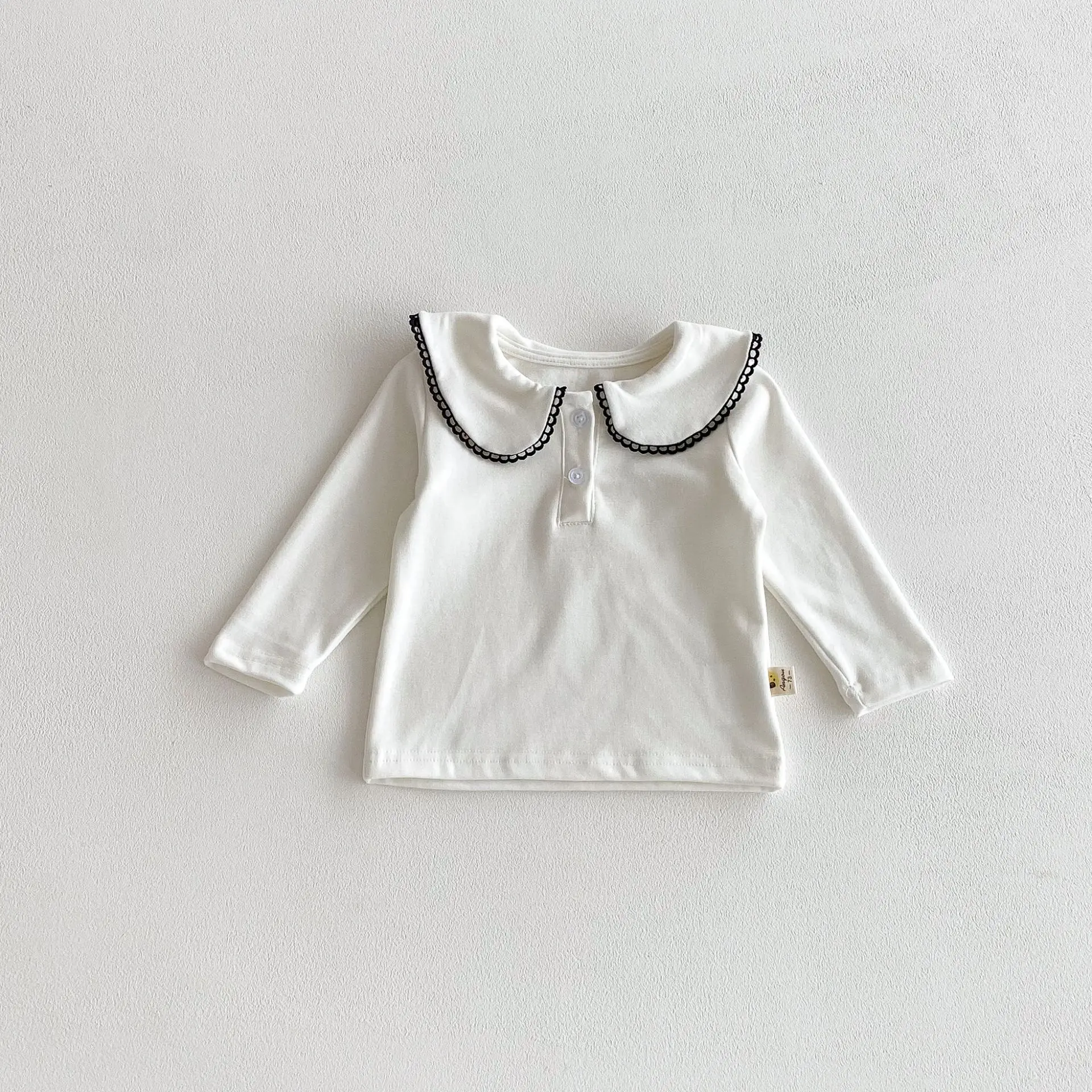 Conjunto de vestido para niña pequeña, Tops de manga larga con cuello Peter Pan y chaleco, traje de 2 uds., trajes para niños pequeños, otoño 2025