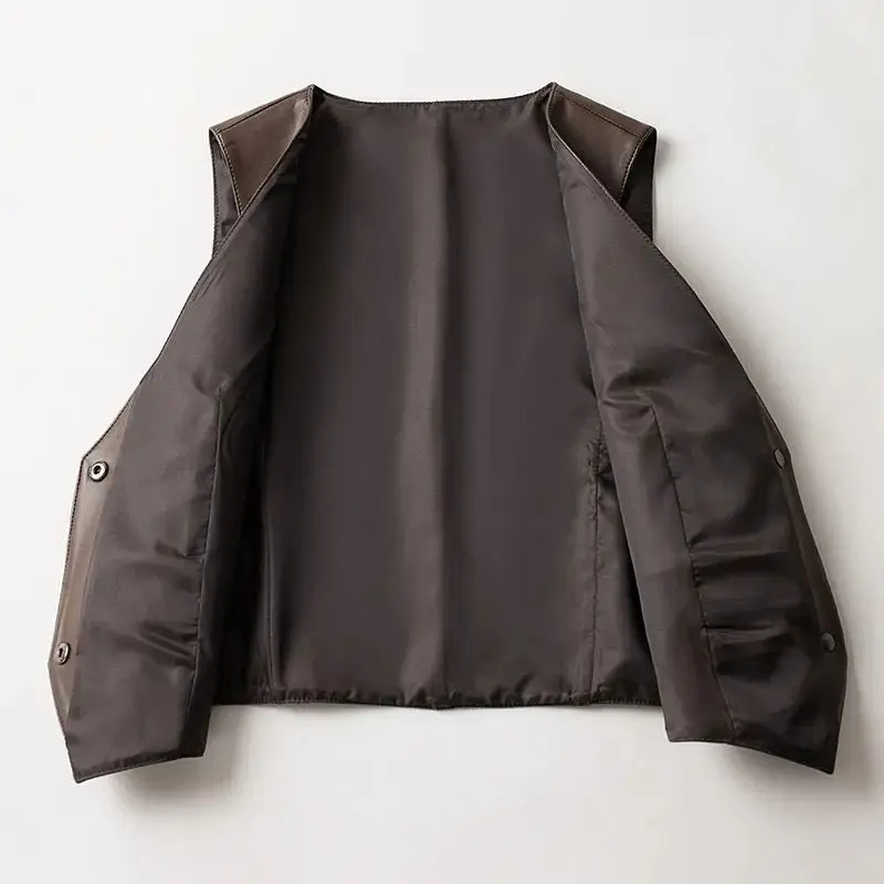 レザーベスト レディース 秋冬新作 ショート丈 ファッション ノースリーブ ベスト