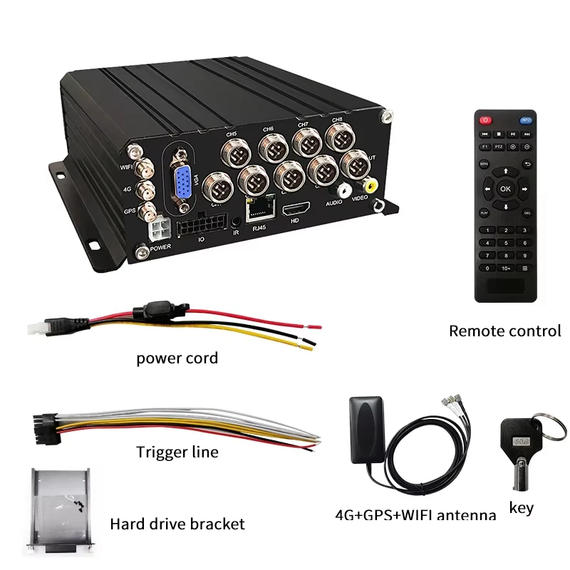 Suntex 8CH 1080P 4G MDVR 8-Channel Driving Recorder H.265/H.264 For Truck/Vehicle/Bus Mobile DVR Monitoring MDVR Truck DVR