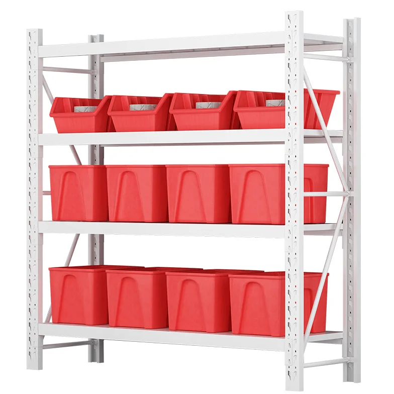 Mracking Black/White/Blue-orange/Gray-white/Green  Boltless Racking 200kg/300kg/500kg Light Duty Warehouse  Rack for Sale