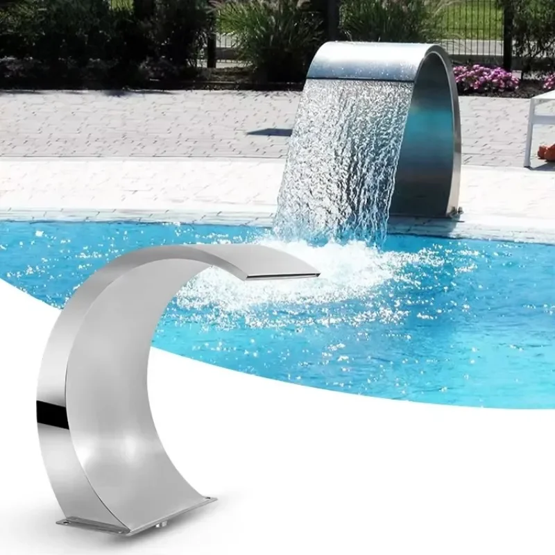

Artificial Waterfall Mini Swimming pool arc nozzle water curtain 304 stainless steel arc hook spa slap bath massager equipment