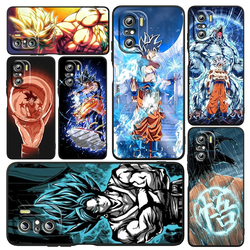 D-Dragon Ball Z Anime G-Goku For Xiaomi Redmi 9A 9C 9AT 10C 9 9T 10 12C 8 12 K60 A1 A2 K50 K40 5G Soft Cover Black Phone Case