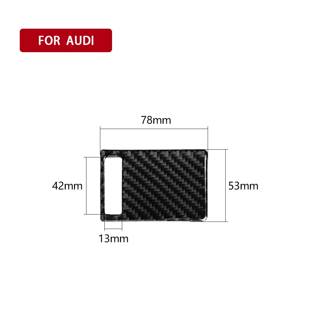 For Audi A6 C6 4F 2005-2011 Car Interior Carbon Fiber Left Side Air Outlet Panel Trim Sticker Frame Cover Decor Auto Accessories