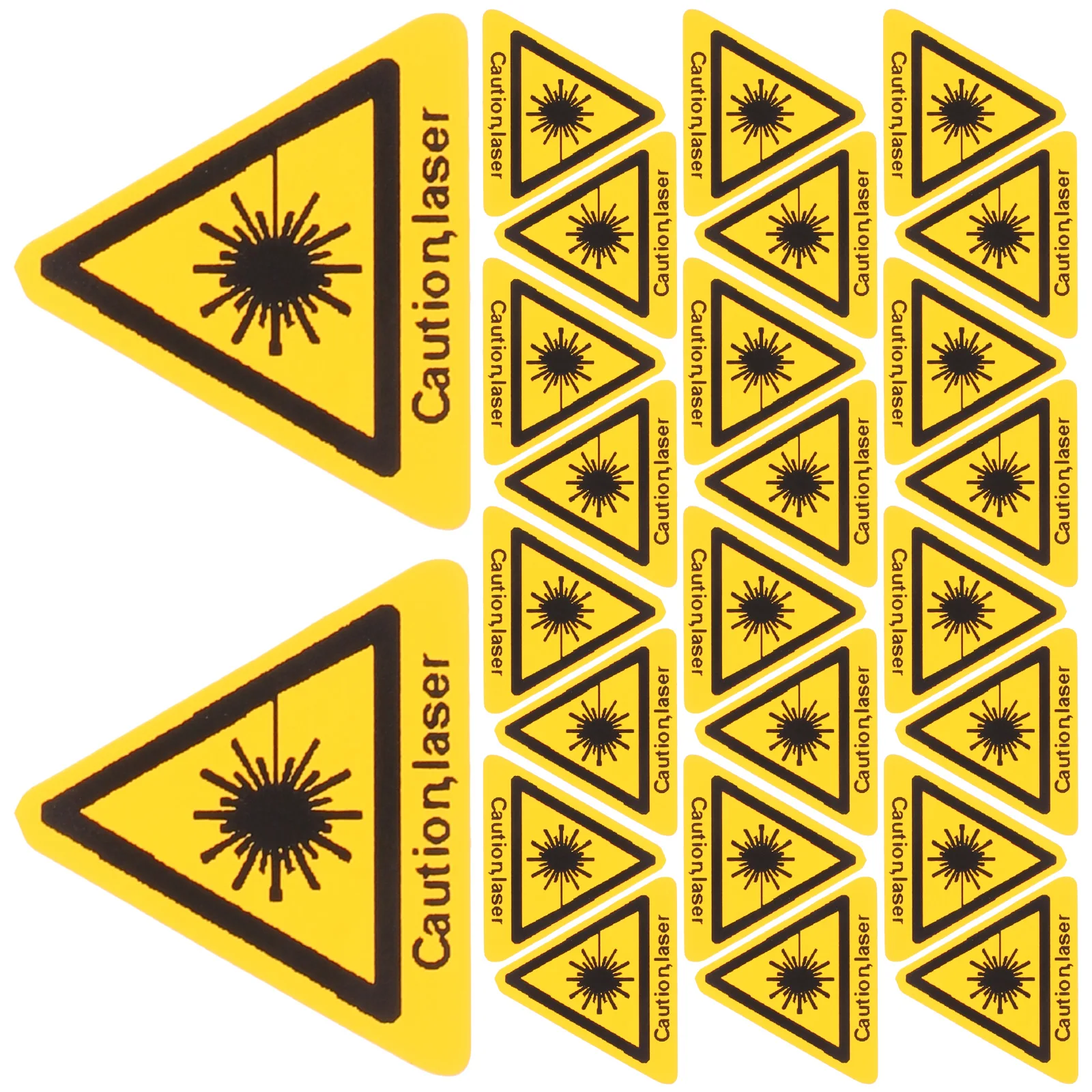 

50pcs Warning Stickers Triangle Caution Safety Sign Adhesive Hazard Decals For Equipment Machine Use Caution Sign