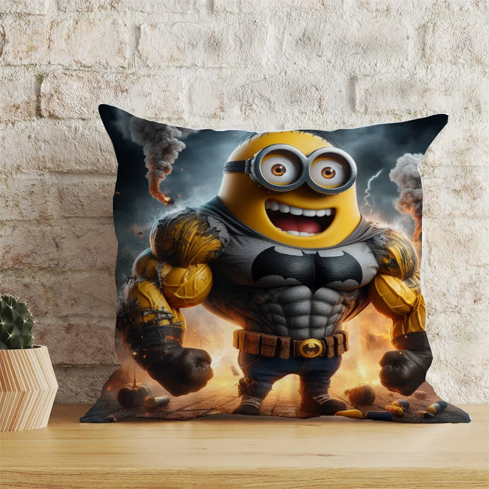 Decorative Pillowcase MINISO Minions Duplex Printing Luxury Living Room Decoration Home and Decoration Personalized Gifts Autumn