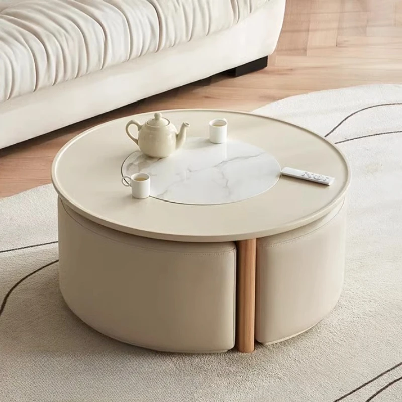 

Nordic Cream Style Light Luxury Modern Rock Slab Lounge Table Pliante Side Coffee Tables Home Living Room Furniture Desk Tables