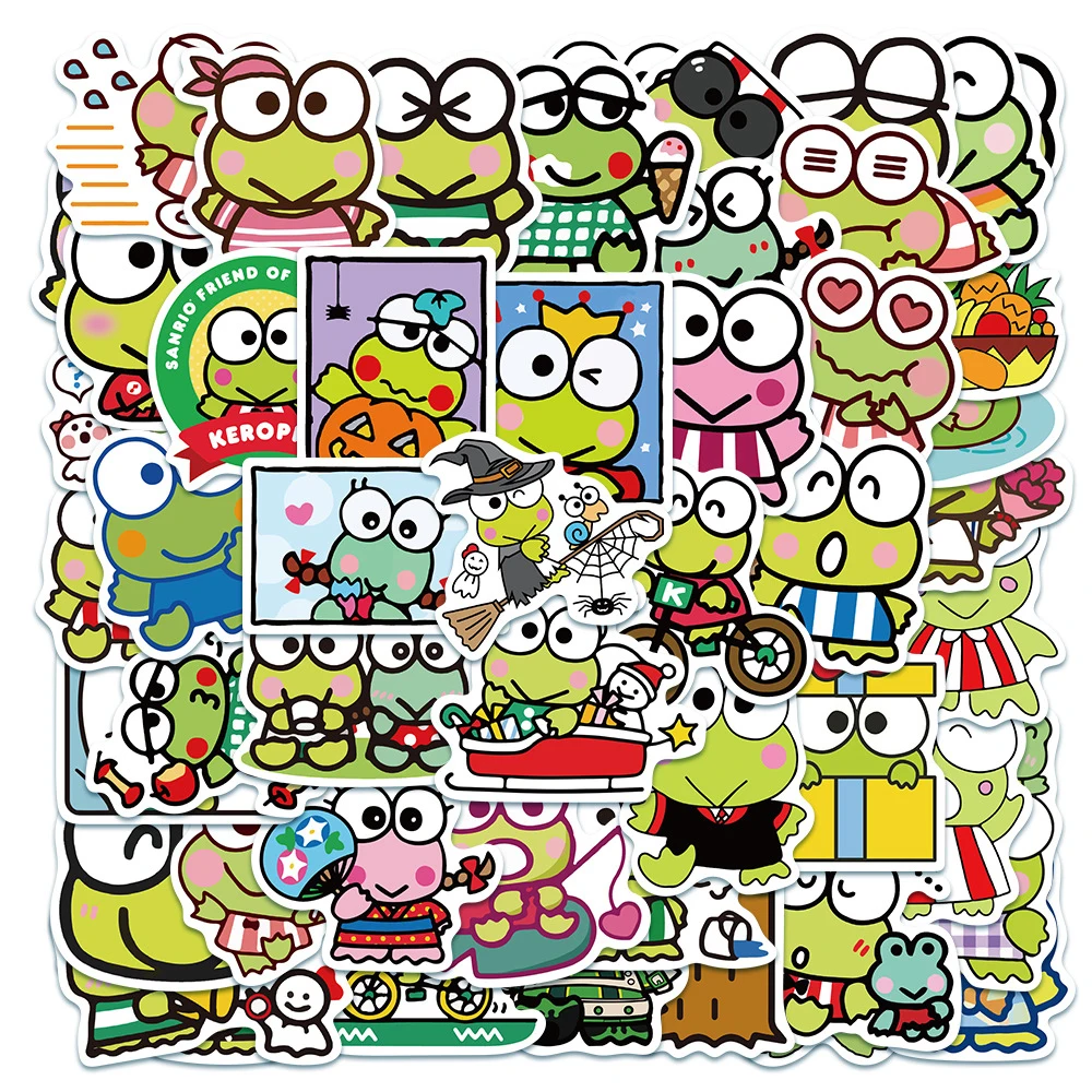 Kawaii Sanrio Anime Adesivo para Criança, Decalques Impermeáveis, Cute Cartoon, Kawaii Adesivos, Adesivos para Notebook, Laptop, Notebook, 10 Pcs, 30 Pcs, 50 Pcs, 100Pcs