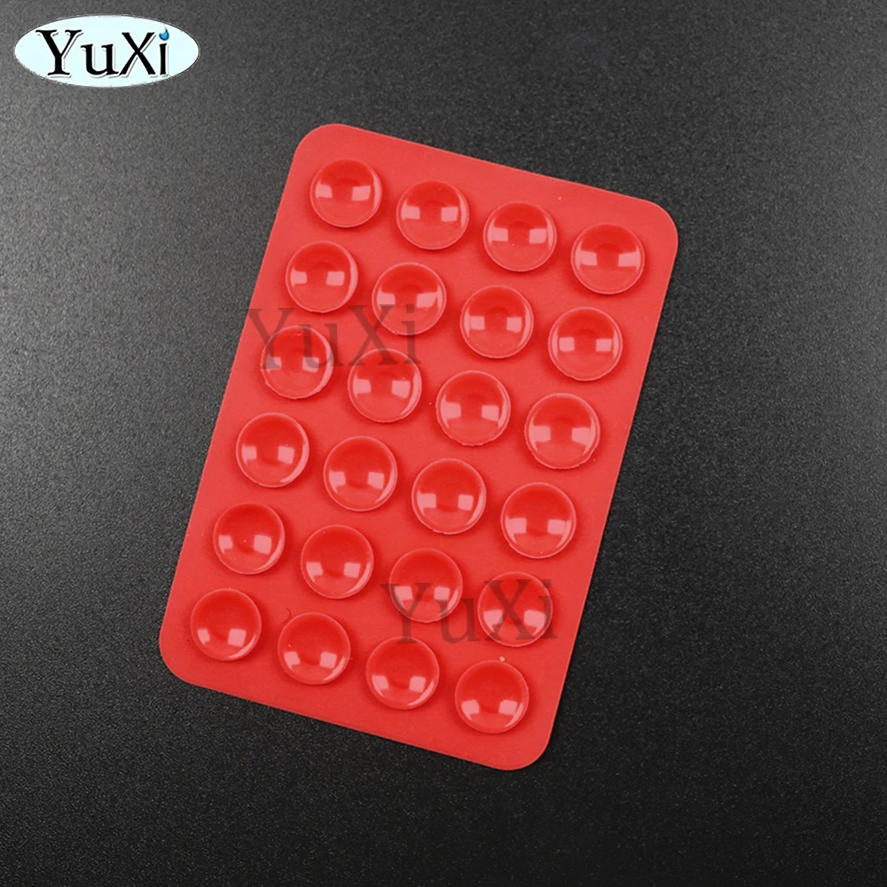 5Pcs Silikon Saug Telefon Halter Multifunktionale Saugnapf Matte Wand Stehen Anti-Slip Einseitige Fall Montieren Zurück Aufkleber