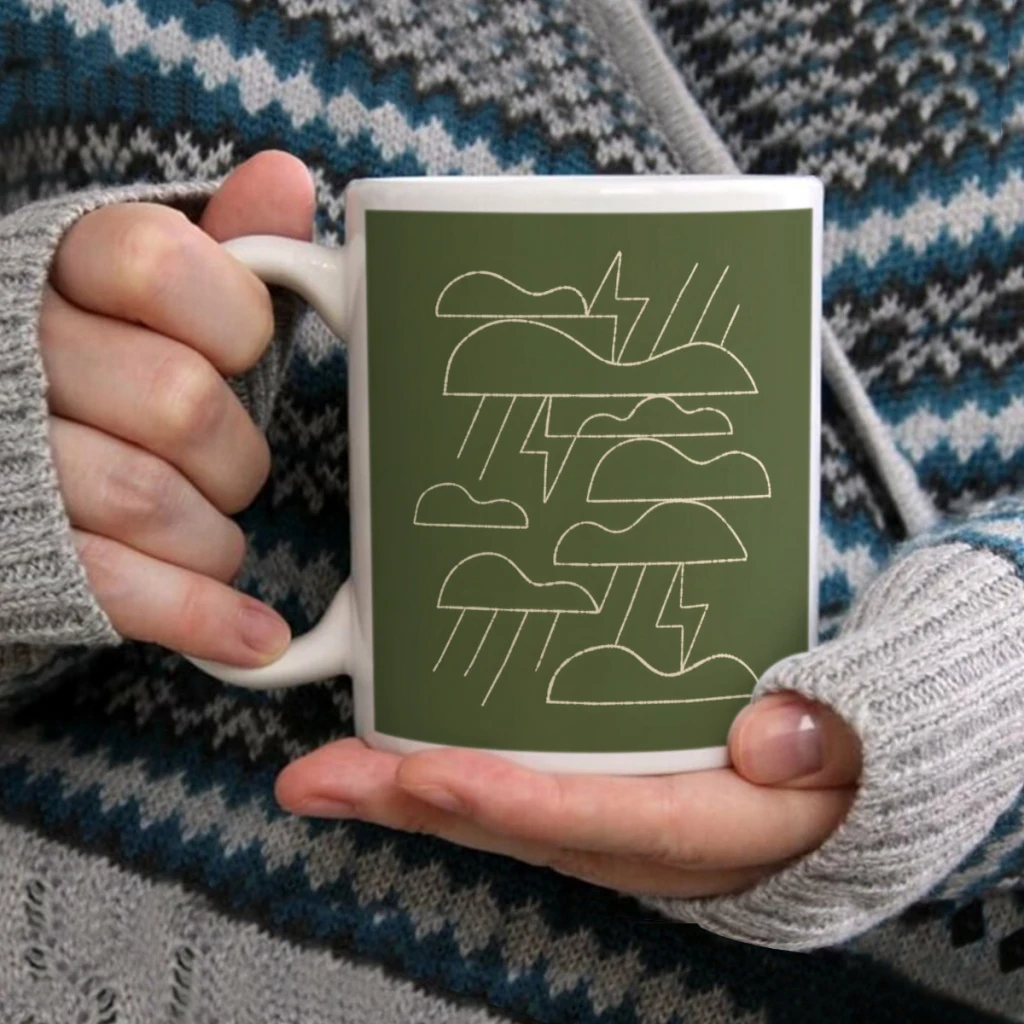 

Lightning Strikes ThriceCoffee Mug Tea Cup 11oz Coffee Cup Funny Birthday Ceramic Mug Personalized Cup