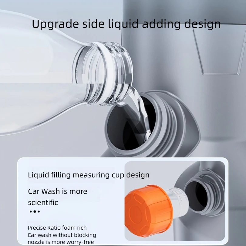 Electric Car Wash Foam Sprayer Household Car Wash Liquid Foam Making Magic Tool High Pressure Pa Spray Bottle Complete Set Of To - Image 3