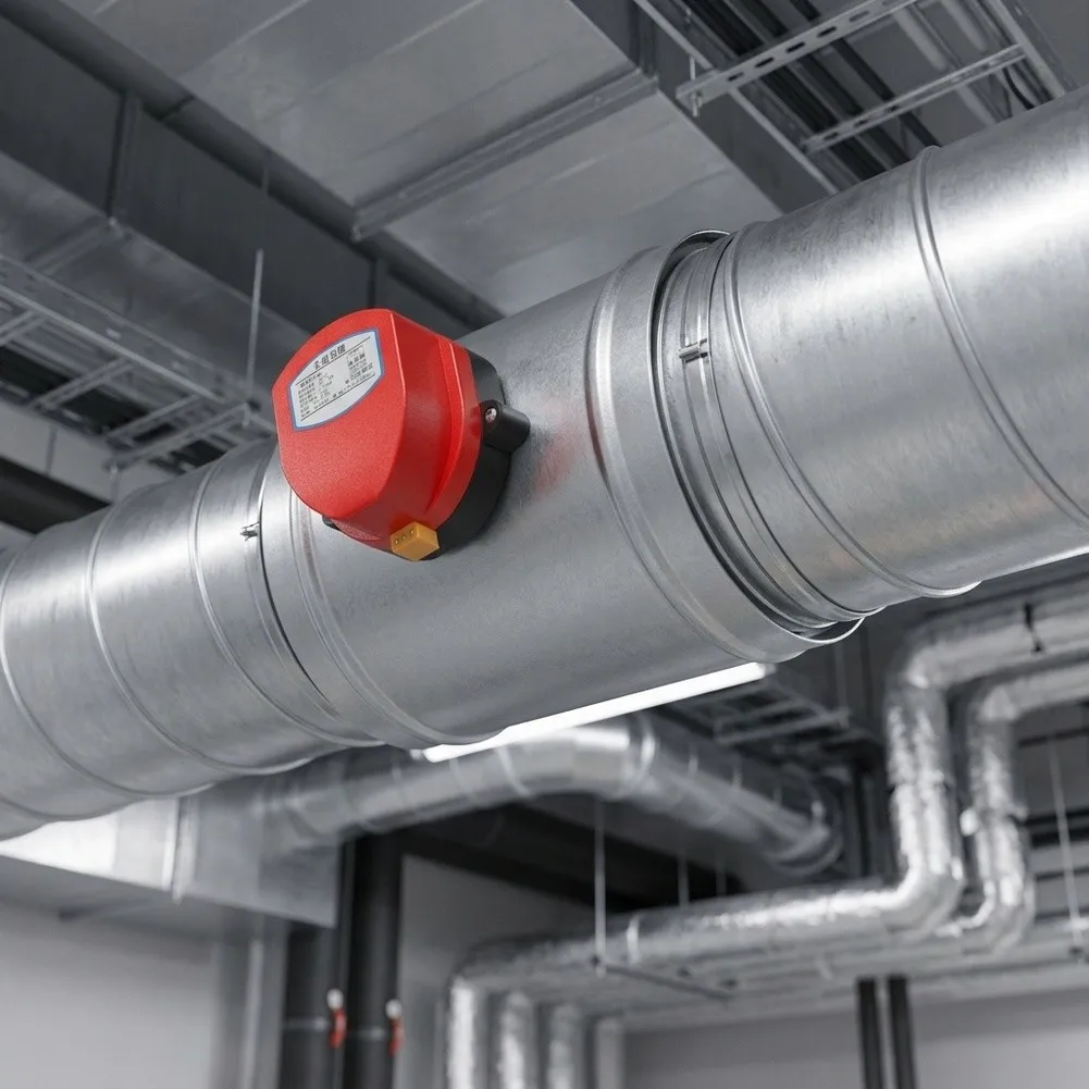 AC220V Electric Damper Valve Made of Galvanized Carbon Steel for Precise Airflow Regulation in For 3 Inch to 8 Inch Pipes