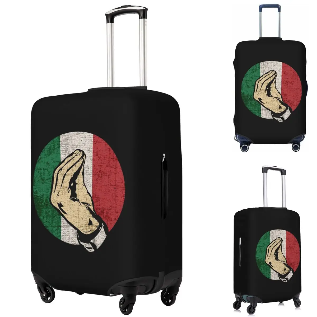 

Italian Hand Gesture Sing Language Suitcase Cover Protection Elastic Travel Luggage Protector Covers for 18-32 Inch