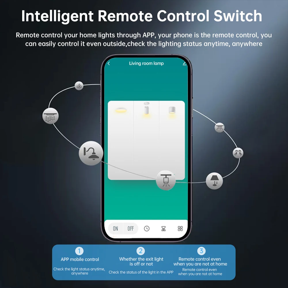 Tuya Zigbee Smart Switch 1/2/3 gang Pulsante a Parete Senza Fili Pulsante Interruttore a Scena Smart Home Telecomando Smart Life