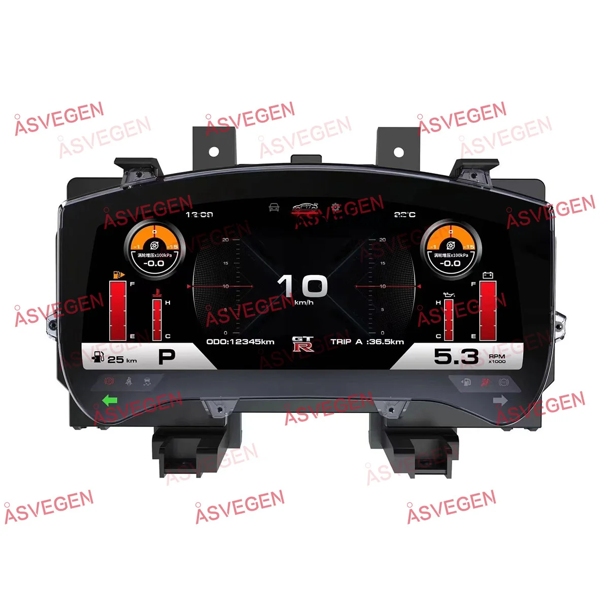 

12.3'' ASVEGEN OEM Car Auto Speedometer for Nissan GTR 2007-2016 Lcd Digital Cluster Instrument Dashboard