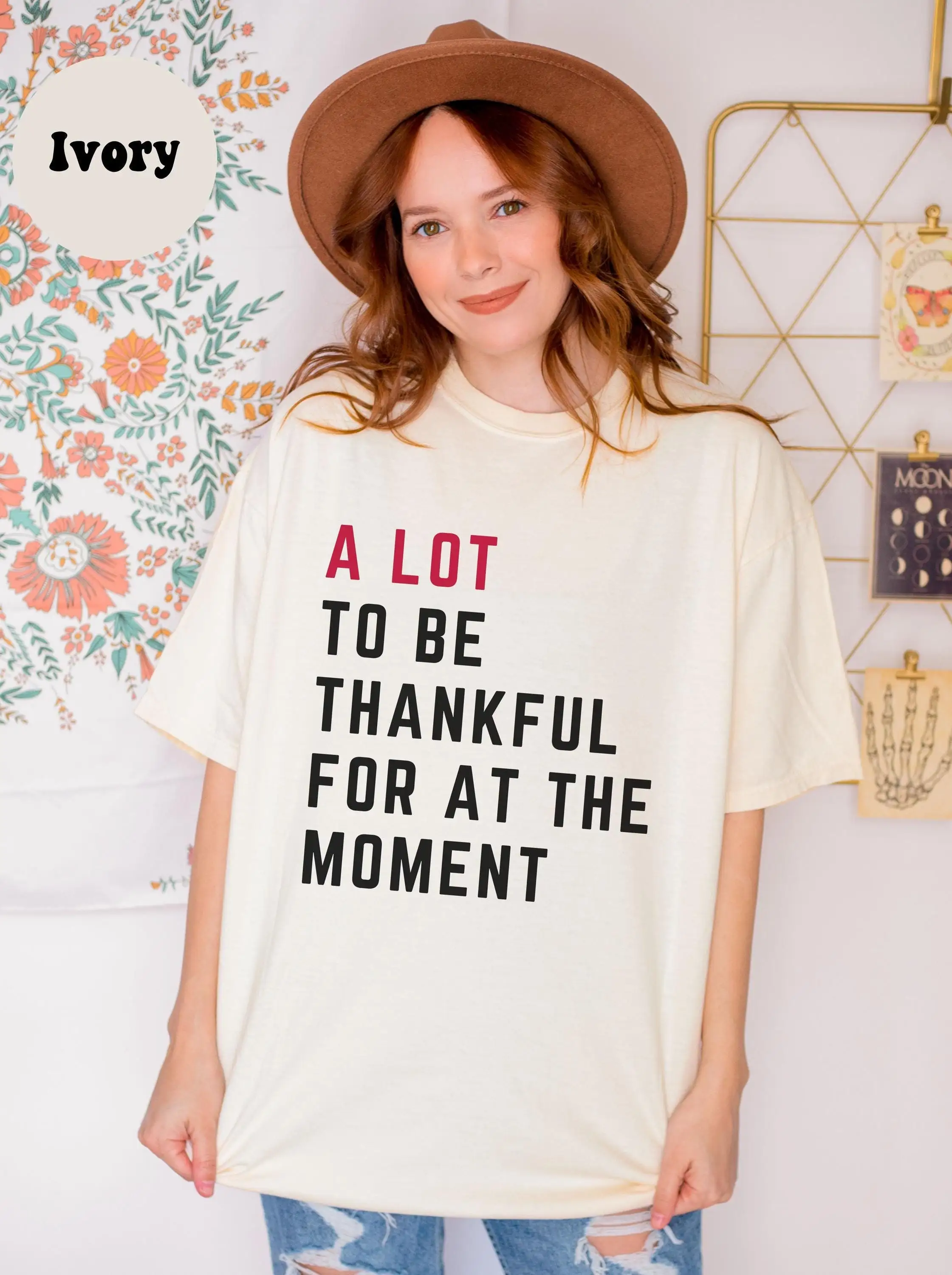 Thankful T Shirt Womens Thanksgiving Family Grateful Fall SwifT for women A Lot Going On