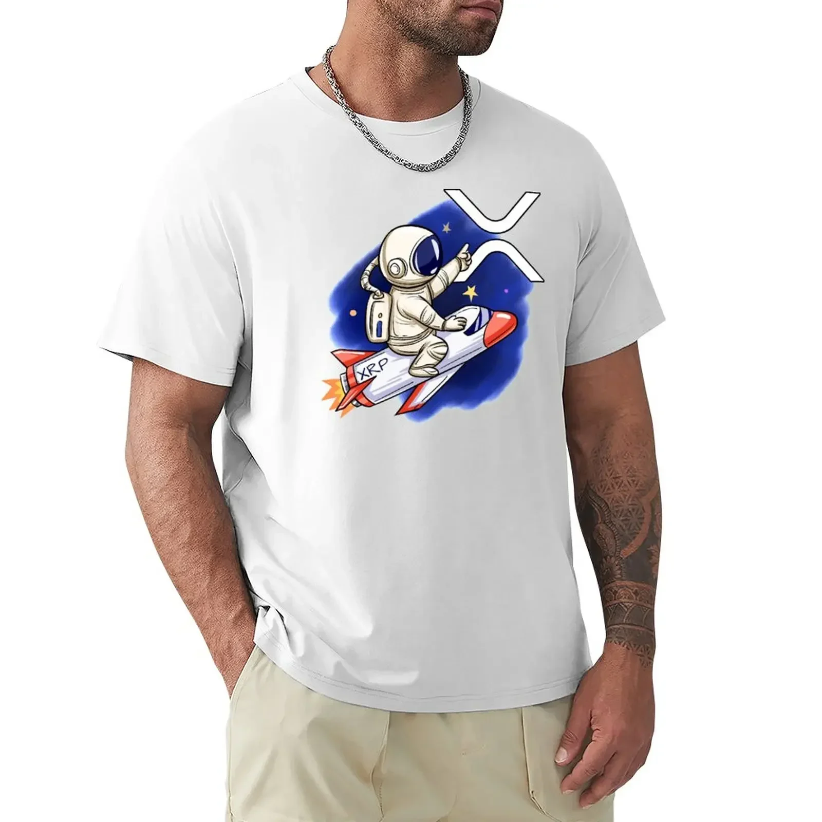 Ripple XRP Astronaut T-Shirt hippie clothes summer clothes animal prinfor boys designer t shirt men