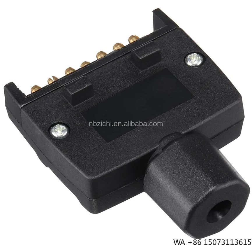 

7-контактная плоская розетка для прицепа, штекер + гнездовой адаптер для лодки, автомобиля