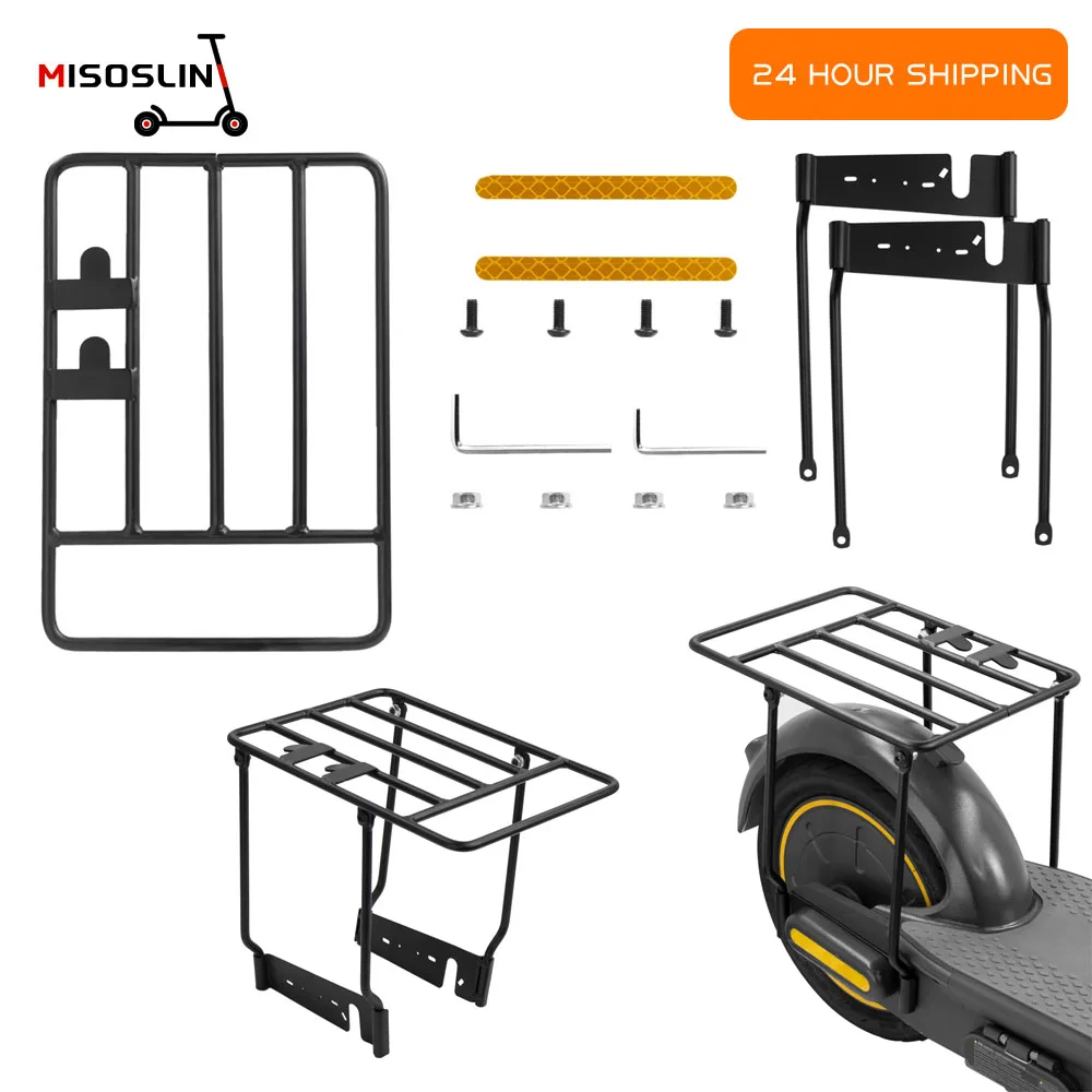 Thicken Steel Folded Rear Rack Storage Shelf For Ninebot Max G30 G30LP/D Electric Scooter Luggage Cargo Rack Durable Accessories