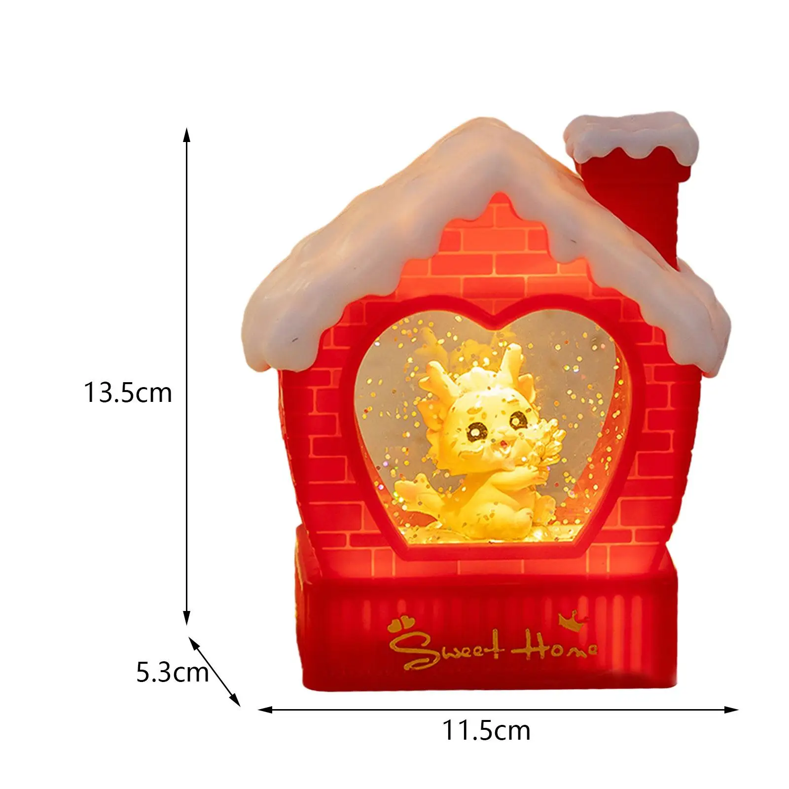 Dragon Year Snow Globe Lantern Lighted Lantern for Shop Windows Living Room