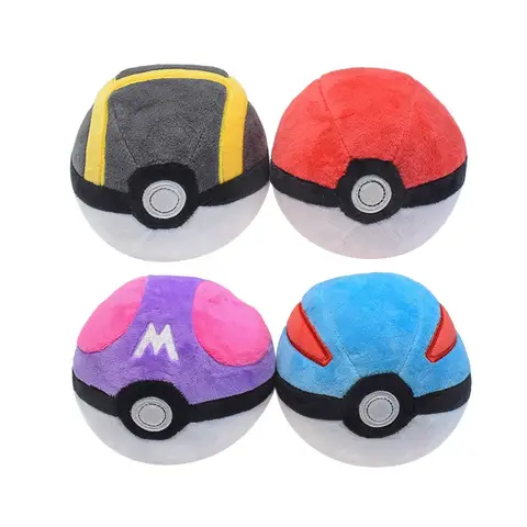 12cm 포켓몬 Poke Ball 플러시 장난감 일본 애니메이션 던지기 충격은 해를 끼치 지 않습니다. 부드러운 인형 봉제 인형 장난감 어린이 선물 Best5