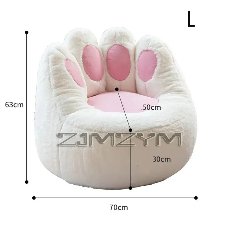 Plush Cat Claw Tatami Sofa Bean Bag Cover Kid Single Bedroom Balcony Chair Seat Cushion No Filler Lazy Sofa Cover，Sofa Chairs image 6