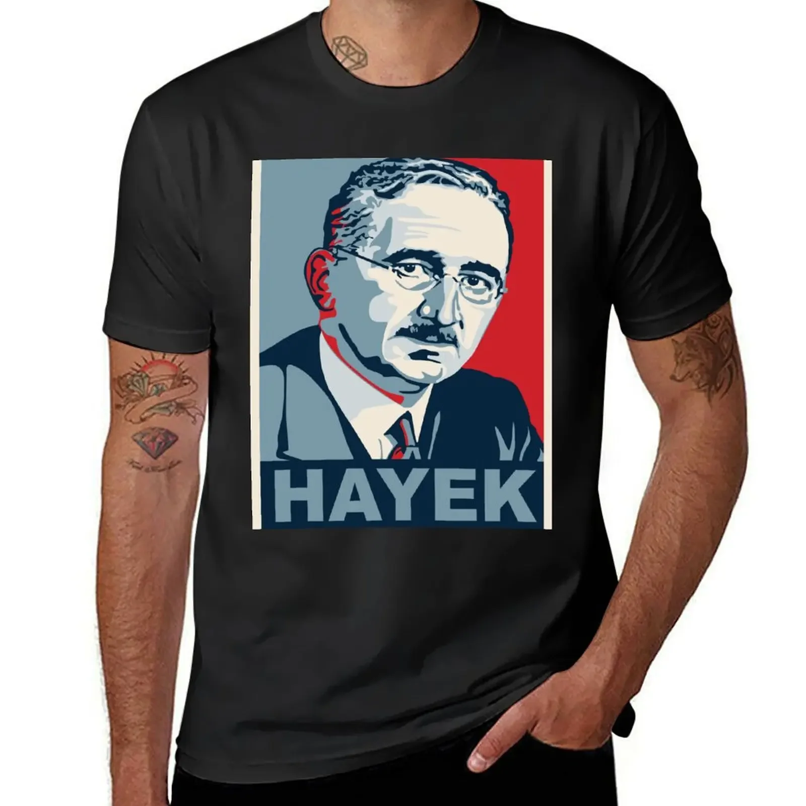 

Friedrich Hayek T-Shirt basketball graphic tees sports fans cotton man t-shirts quick-drying T-shirts for men cotton