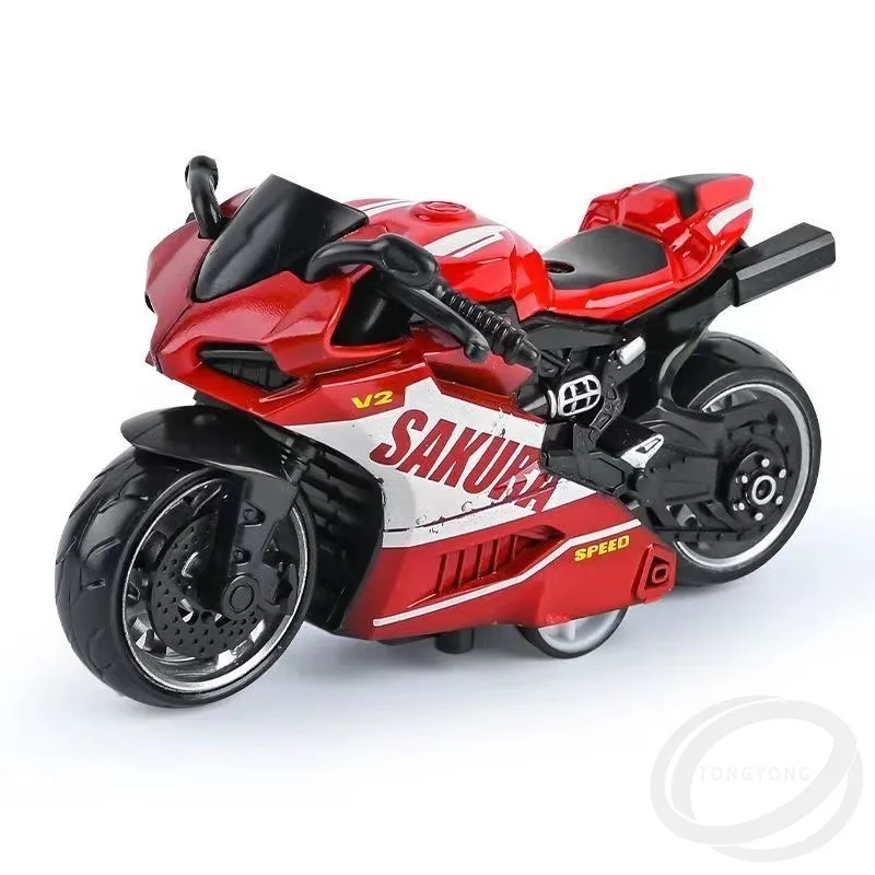 Mini coche de motocicleta de aleación de Metal, juguetes Sakura-V2, velocidad extraíble, colección de figuras de vehículos de carreras, regalo para niños y adultos