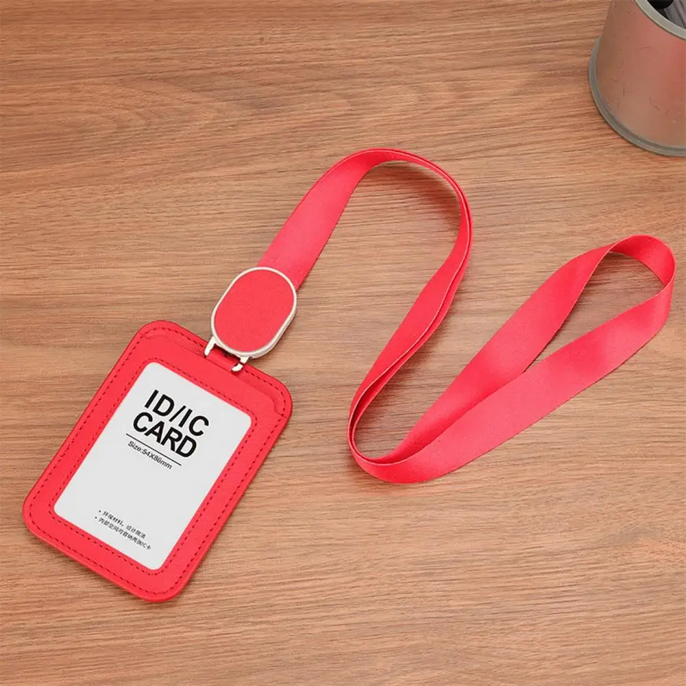 Porta carte d'identità trasparente porta Badge identificativo trasparente con Design trasparente con bobina retrattile con cordino durevole per lavoro all'aperto