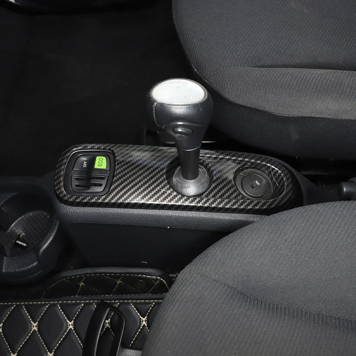 

For Fortwo 2009-15 Mercedes Benz Smart 451 ABS Matt black/Red Car Gear Shift Knob Panel Frame Cover Trim sticker Car Accessories