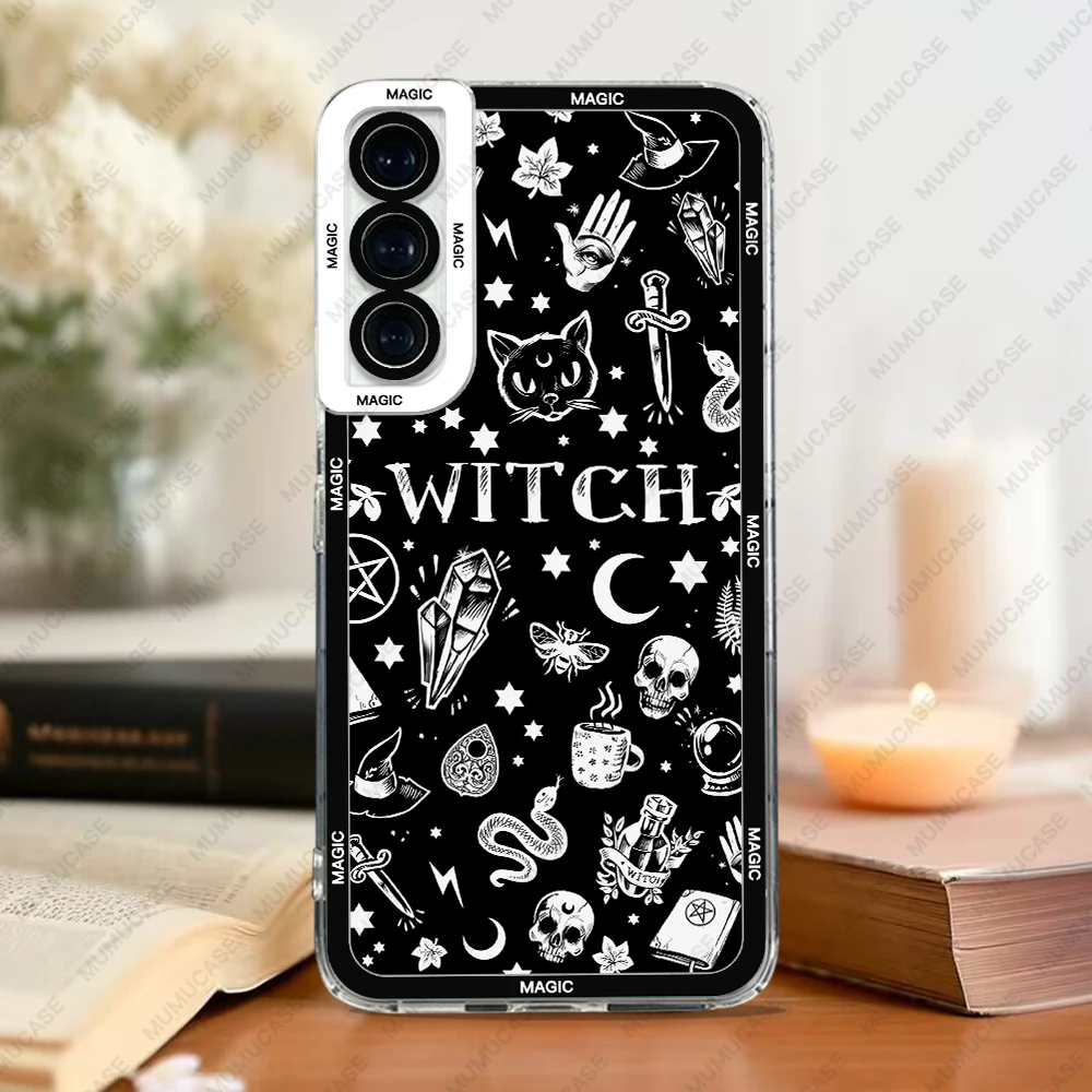 Case For Samsung Galaxy S24 S20 S21 FE S22 S23 Ultra A13 A32 A33 A50 A52 A53 A73 A54 A14 Soft Cover Witch Magic