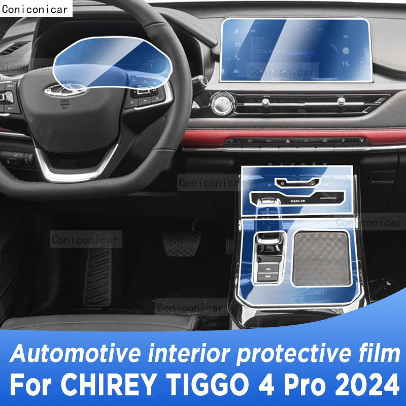 

For CHIREY TIGGO 4 Pro 2024 Automotive Gearbox Air Panel GPS Navigation Screen Interior TPU Protective Film Anti-Scratch