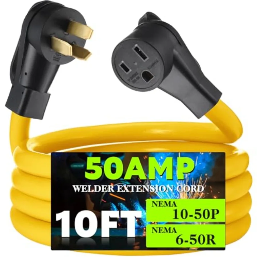 

Трехконтактный адаптер-кабель для сварочного аппарата, совместимый с NEMA-50P 6-50R, 50 А, 0В, для сварочных машин и зарядных устройств для электромобилей