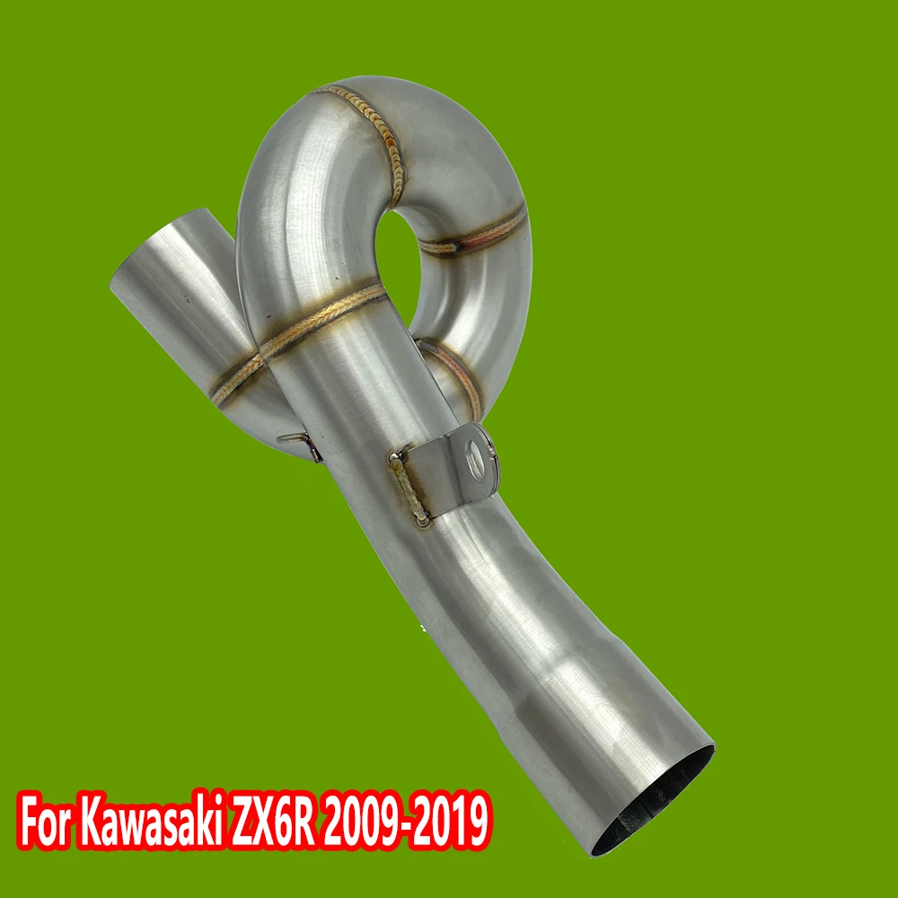 

Motorcycle Exaust ZX6R Exhaust Pipe Stainless Steel Pipe Middle Section For Kawasaki ZX6R Moto Racing Exaust Modified 2009 to 2
