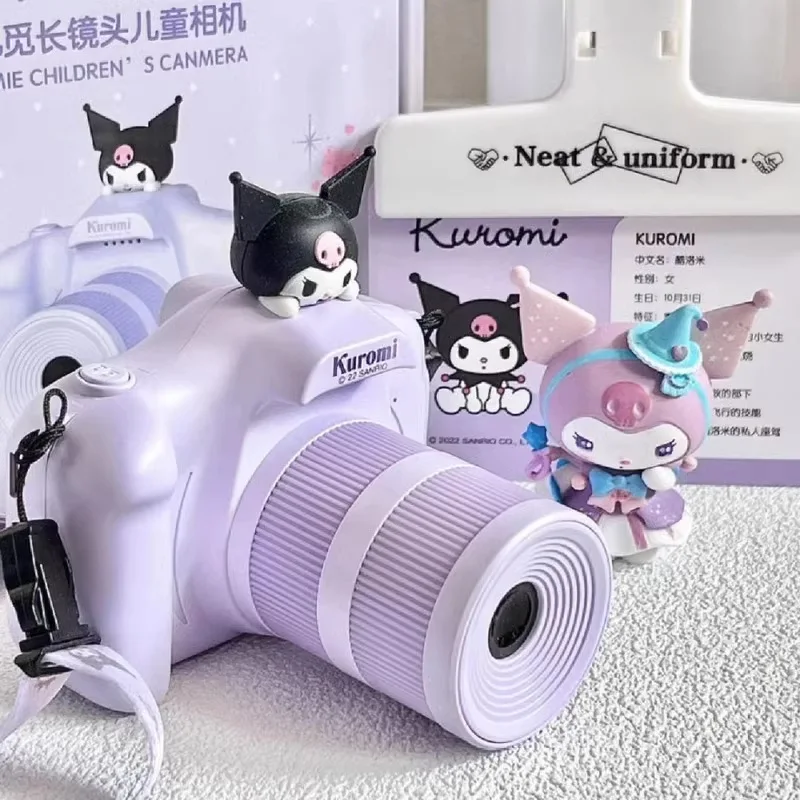 2024 Hello Kitty Kuromi Children\'S Long Lens Camera Toy Ccd Can Take Pictures Of Cute Cartoon Daughter\'S Birthday Halloween Gift