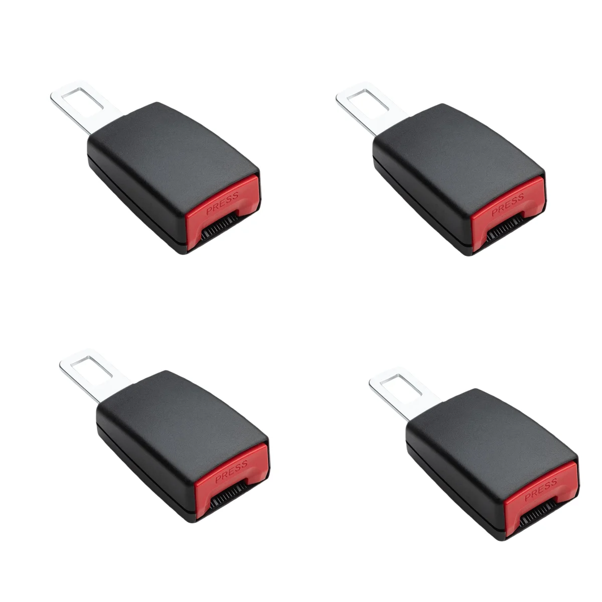1/4pcs Car Seat Belt Clip Safety Buckle Extension Socket Extender Padding Plug Tool Insert Stop No Beeping Avoid