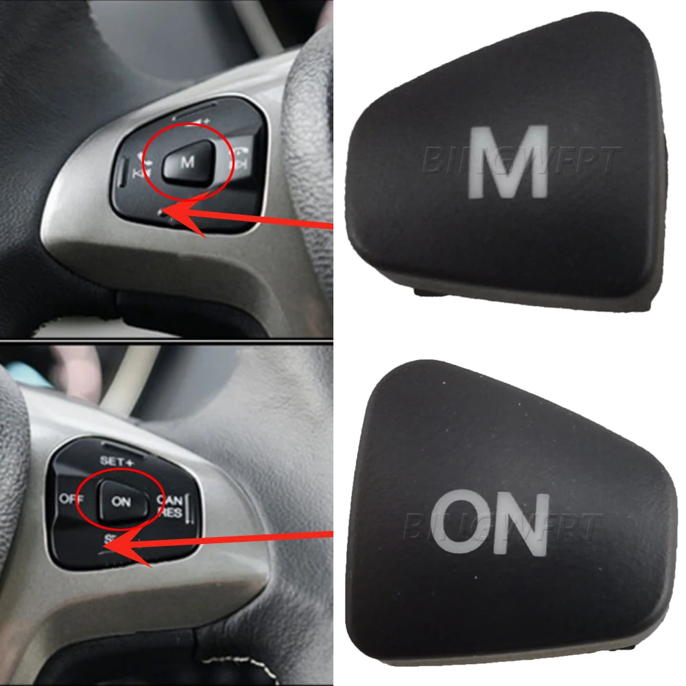 Car Audio Volume Steering Wheel Button Cruise Control Switch M ON Button For Ford Escort Fiesta MK7 MK8 ST Ecosport 2013 - 2015