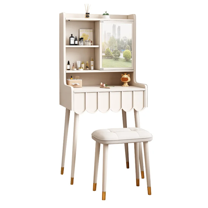 

French Cream Style Dresser Bedroom Modern Simple and Light Luxury Premium Makeup Table