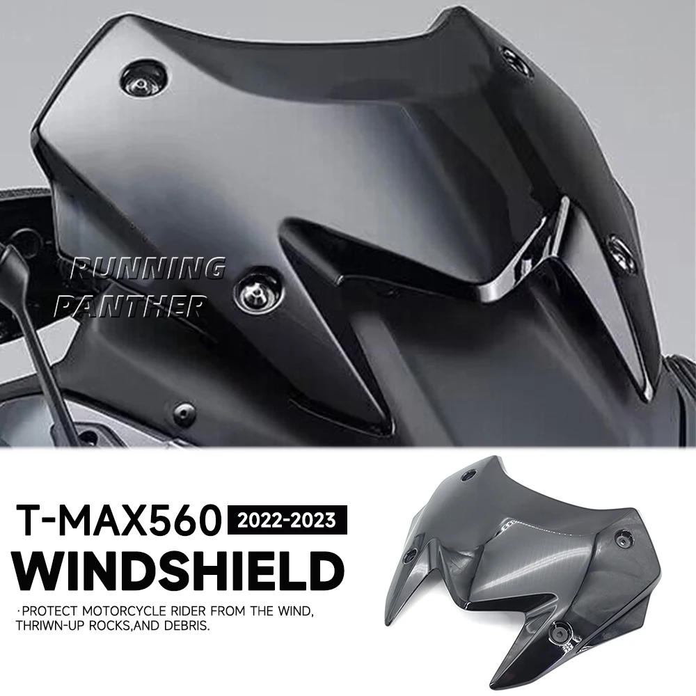 Motorcycle Windscreen Windshield Wind Deflector Windshield Covers Screen Lens For YAMAHA TMAX560 T-MAX560 T-MAX 560 2022-2023