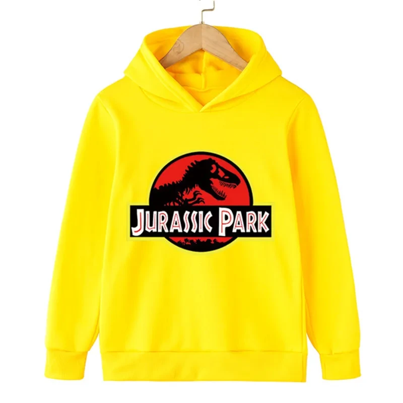 2-13 Years Old Kids Dinosaurs Hoodie Children\'s Spring Autumn Long Sleeve Sweatshirts Jurassic World 3 Fashion Casual Hooded Top