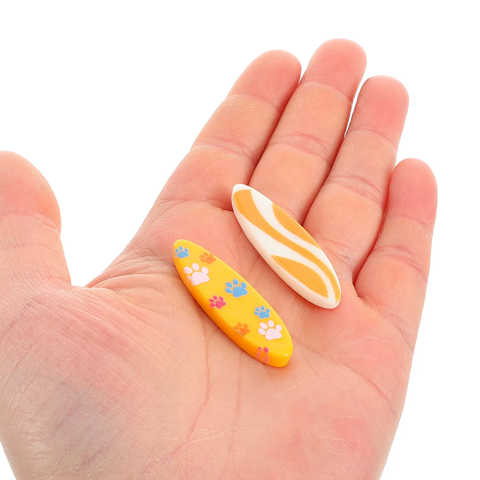 20Pcs Miniature Resin Surfboard Mediterranean Style Beach Theme Decorative Accents for Home Office Desktop Nautical Decor