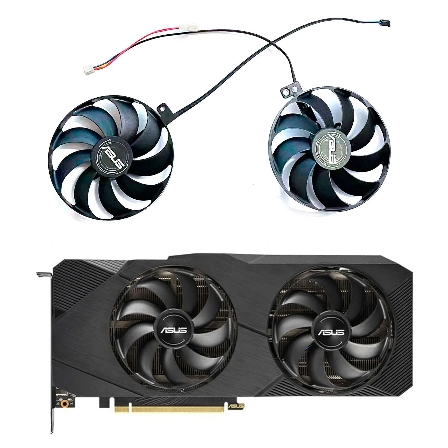 

90MM 4PIN T129215SU DUAL RTX 2060S EVO GPU Fan，For ASUS DUAL-RTX 2080S 2080 2070S 2070 2060S EVO Graphics card cooling fan