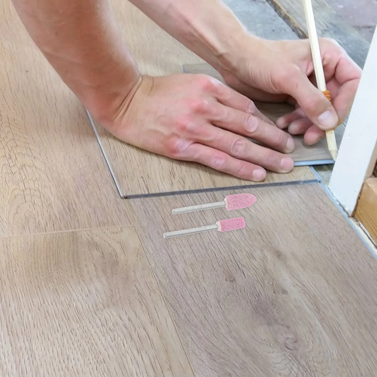 

100Pcs Abrasive Mounted Grinding Point Set Ceramic Mandrel Mounted Polishing Tool 3Mm Cylinder Tapered Heads Sanding Sharpening