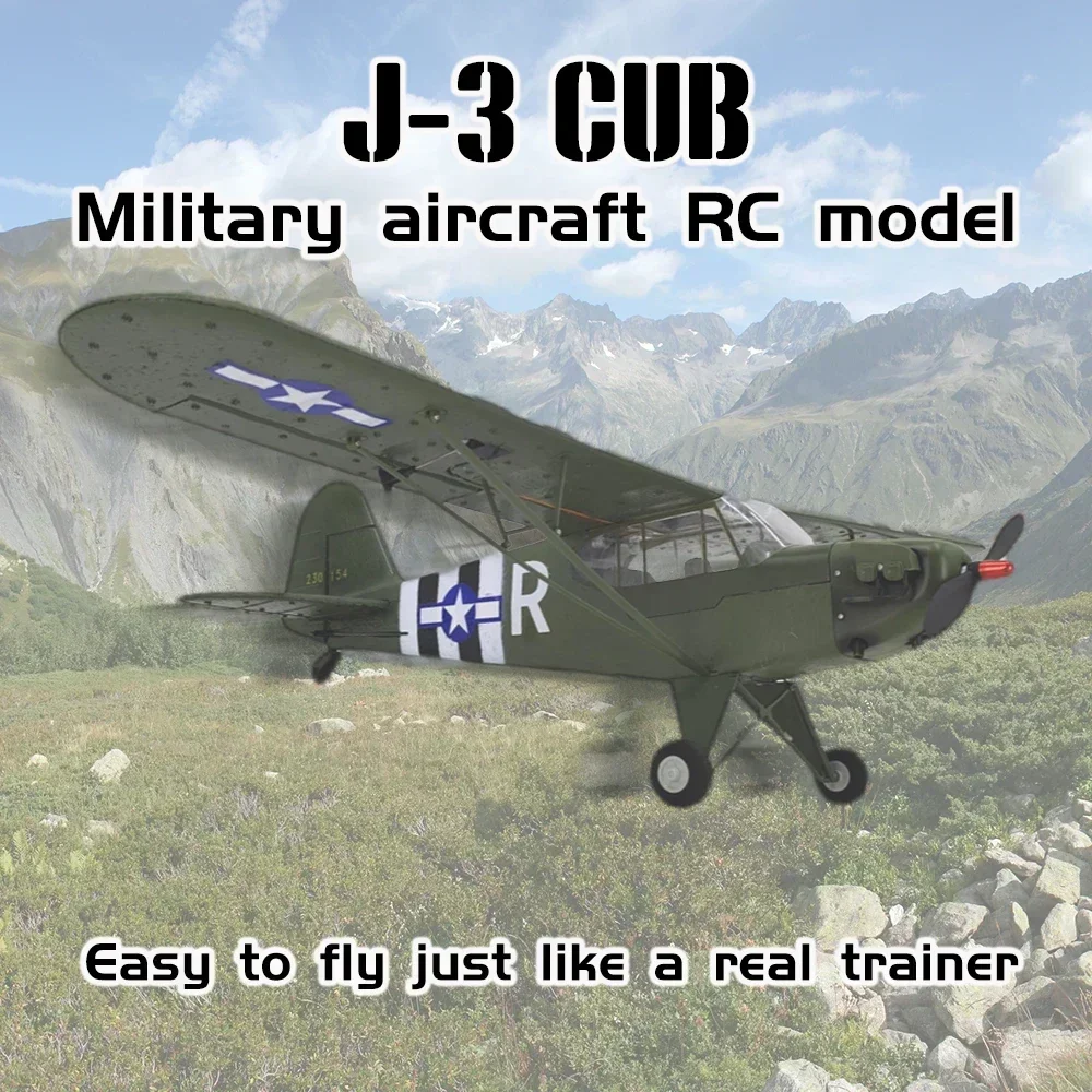 Remote-Controlled 1/16 World War Ii Model J3 Brushless Four-Channel Six-Axis 3d Fixed-Wing Aircraft Extra Large Aerial Toy Gitts